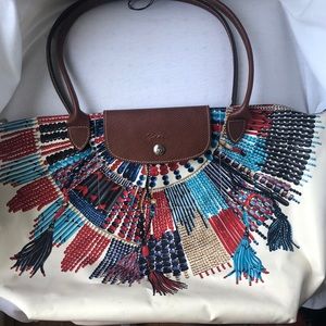 Large Le Pliage Bead Print Tote